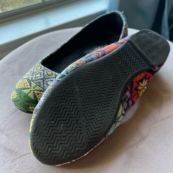 Motalas Handmade Colorful Bohemian Flats US 5.5 Coachella Style - Picture 3 of 4
